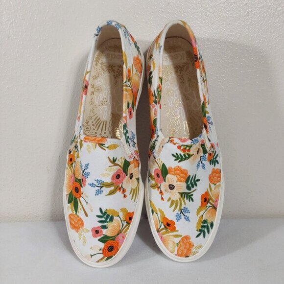 Keds x Rifle Paper Co Slip-on Sneaker in Lively Floral - 8 - Great Condition - Picture 8 of 10